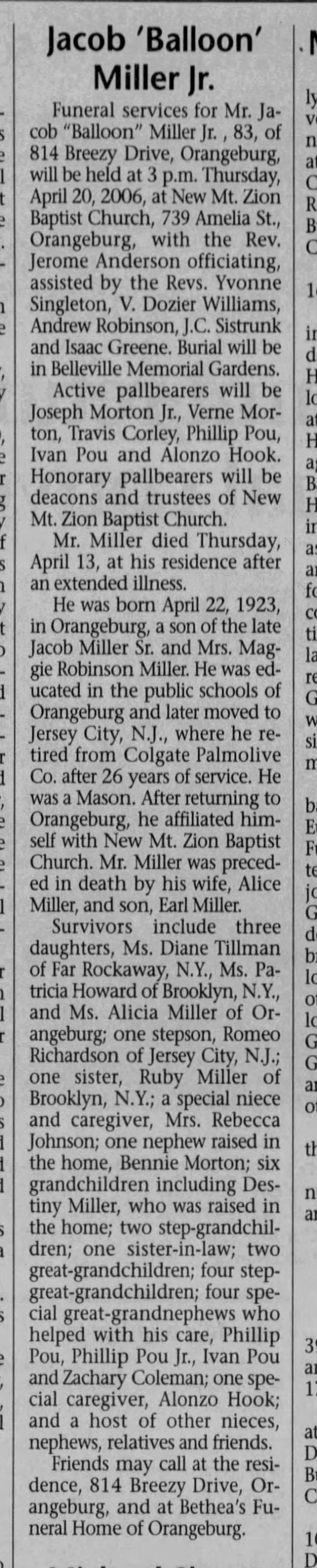 Uncle Jake Obituary